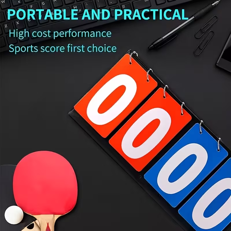 4‑Digit Flip Scoreboard Portab - Table Tennis Scoring 评论和价格